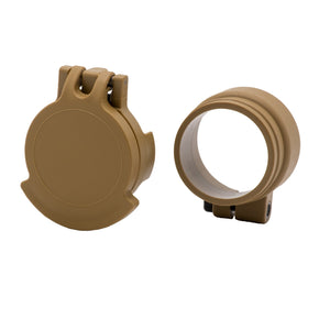 Picture of a Tenebræx Scope Cover with Adapter Ring for the Leupold VX.R 1.25-4X20 | Ral 8000 | Objective | URR030-FCR