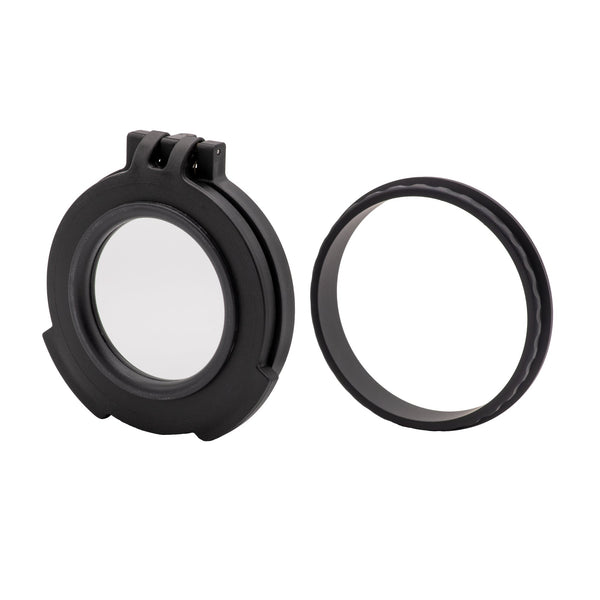 Picture of a Tenebræx Clear See-Through Scope Cover with Adapter Ring for the Meopta Optika6 5-30x56 | Black | Objective | TX0022-CCR