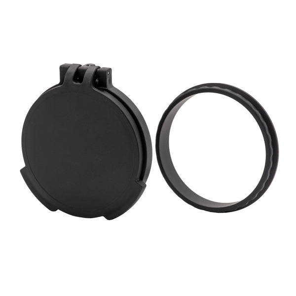 Picture of a Tenebræx Scope Cover with Adapter Ring for the Vortex Viper PST 4-16x50 | Black | Objective | VV0050-FCR