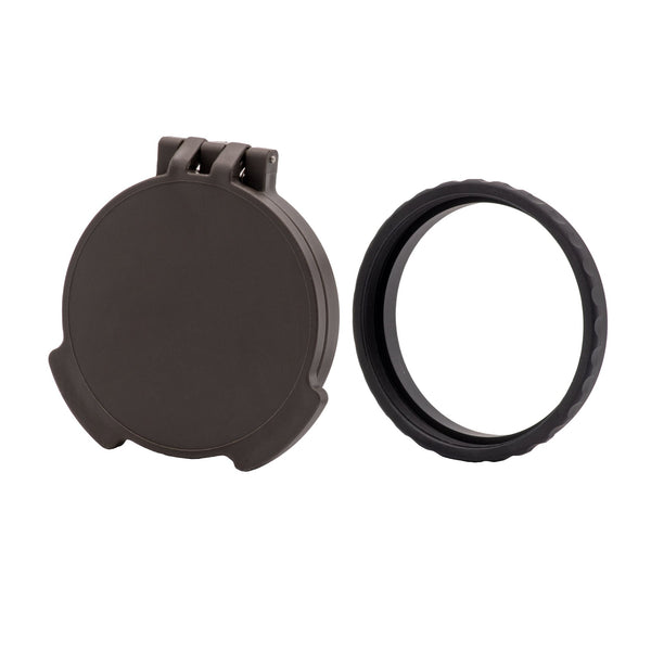 Picture of a Tenebræx Scope Cover with Adapter Ring for the Swarovski Z5 3.5-18x44 P | Dark Earth(FCV)/Black(AR) | Objective | VE0044-FCR