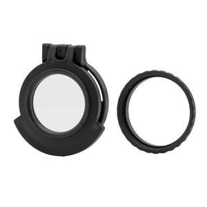 Picture of a Tenebræx Clear See-Through Scope Cover with Adapter Ring for the Schmidt & Bender Klassik 6x42 | Black | Objective | 42SBCF-CCR