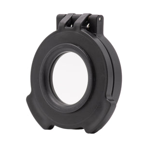 Picture of a Tenebræx Clear See-Through Scope Cover for the Trijicon MRO Patrol | Black | Objective | 37MMFC-CCV