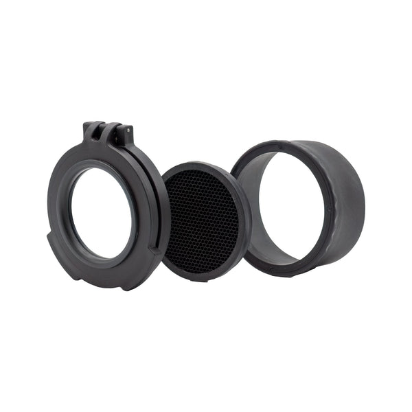 Picture of a Tenebræx Clear See-Through Scope Cover with MDT Boot for the Sig Sauer Whiskey5 5-25 X52 | Black | Objective | AB2256-CCR