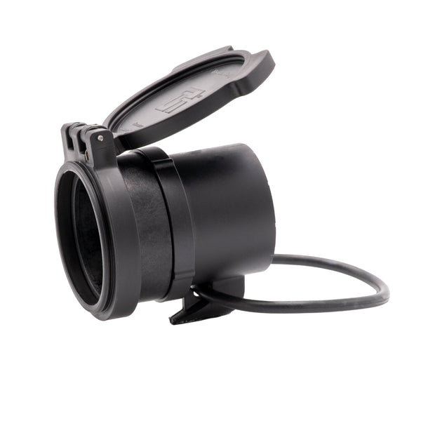 Picture of a Tenebræx Scope Cover with Adapter Ring for the Trijicon ACOG 4x32 | Black | Objective | AG1C00-FCR