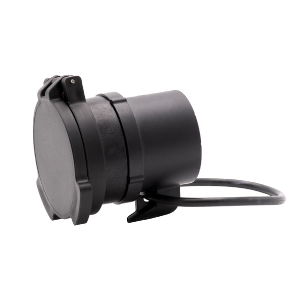 Picture of a Tenebræx Scope Cover with Adapter Ring for the Trijicon ACOG 4x32 RMR Combo | Black | Objective | AG1C00-FCR