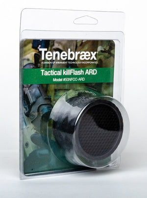 Picture of a Tenebræx Scope Cover Kit (Ocular & Objective) ARD Incl. for the Trijicon AccuPoint 5-20x50 | Black | 50KIT-ARDB02