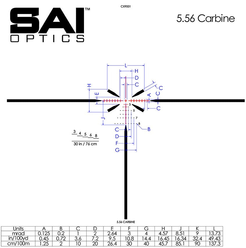 SAI 6 Reticle - 5.56