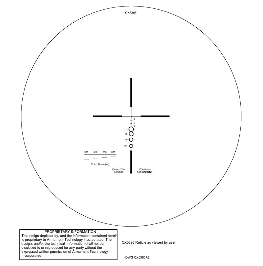 SpecterDR 1x/4x Reticle - 5.56