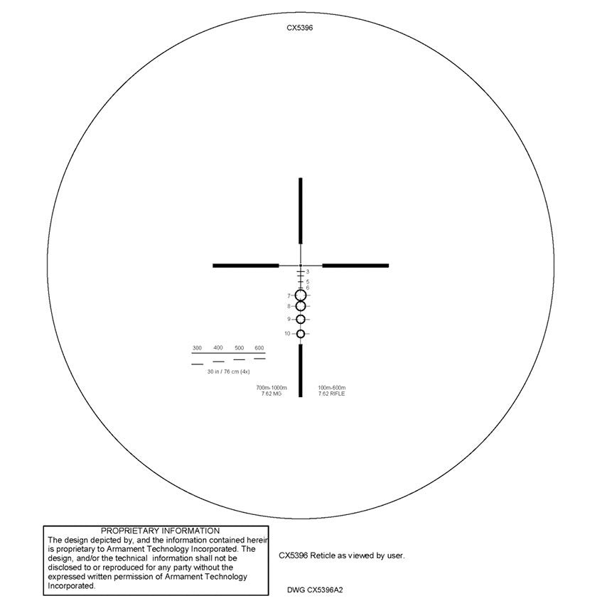 SpecterDR 1x/4x Reticle - 7.62