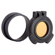 Picture of a Tenebræx Amber See-Through Scope Cover with Adapter Ring for the ELCAN Specter TR 1/3/9 | Black | Ocular | TR1392-ACR